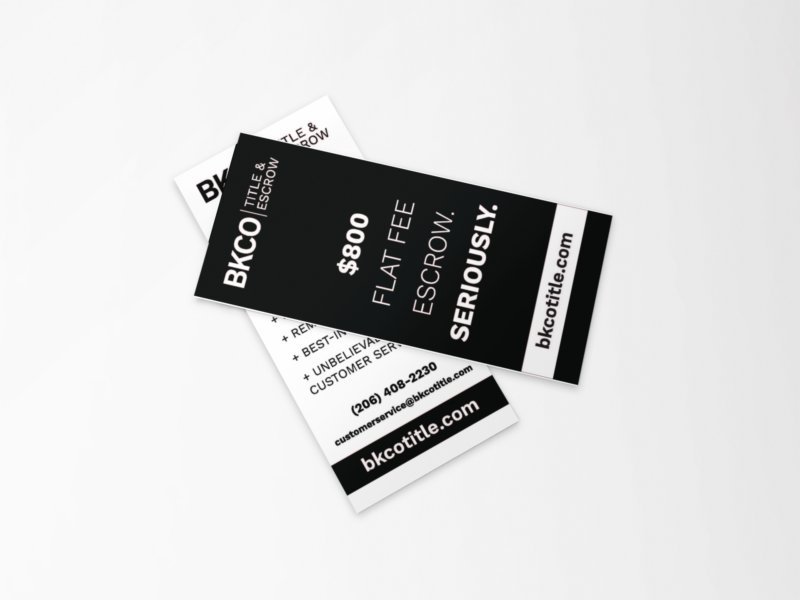 BK Title &  Escrow Rack Cards