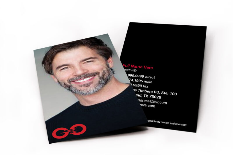 Classic GO Black/Picture Vertical Business Card