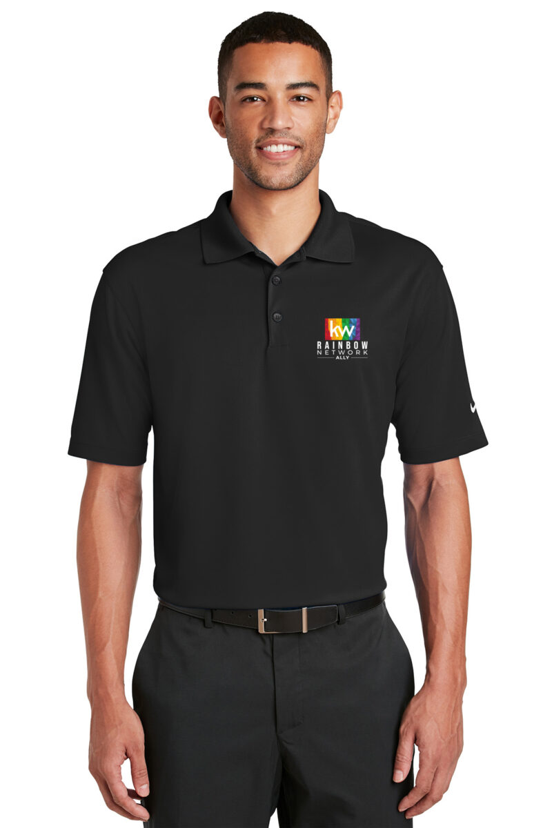 Nike Mens Short Sleeve Polo with KW Rainbow Network Logo - Image 3