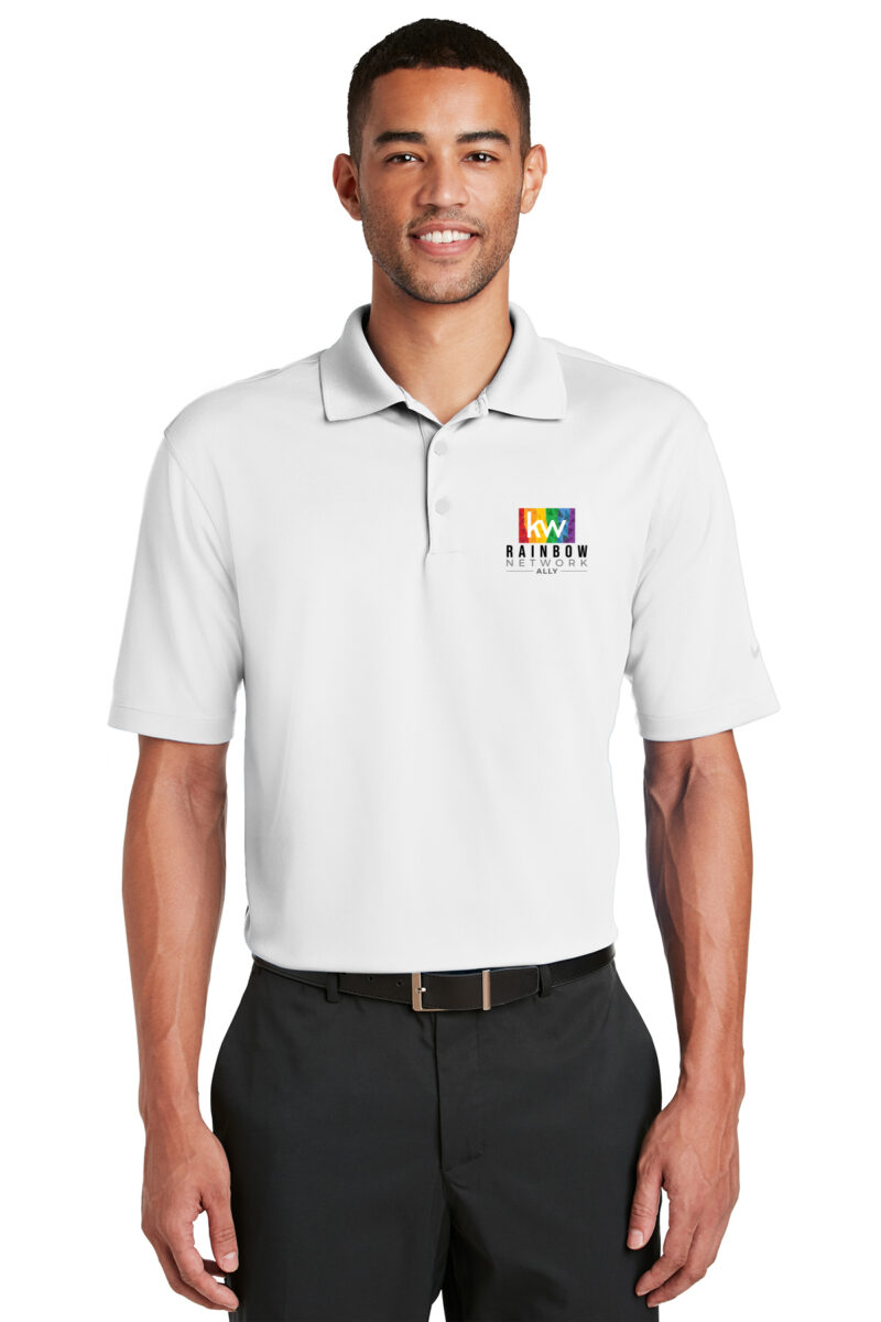 Nike Mens Short Sleeve Polo with KW Rainbow Network Logo - Image 4