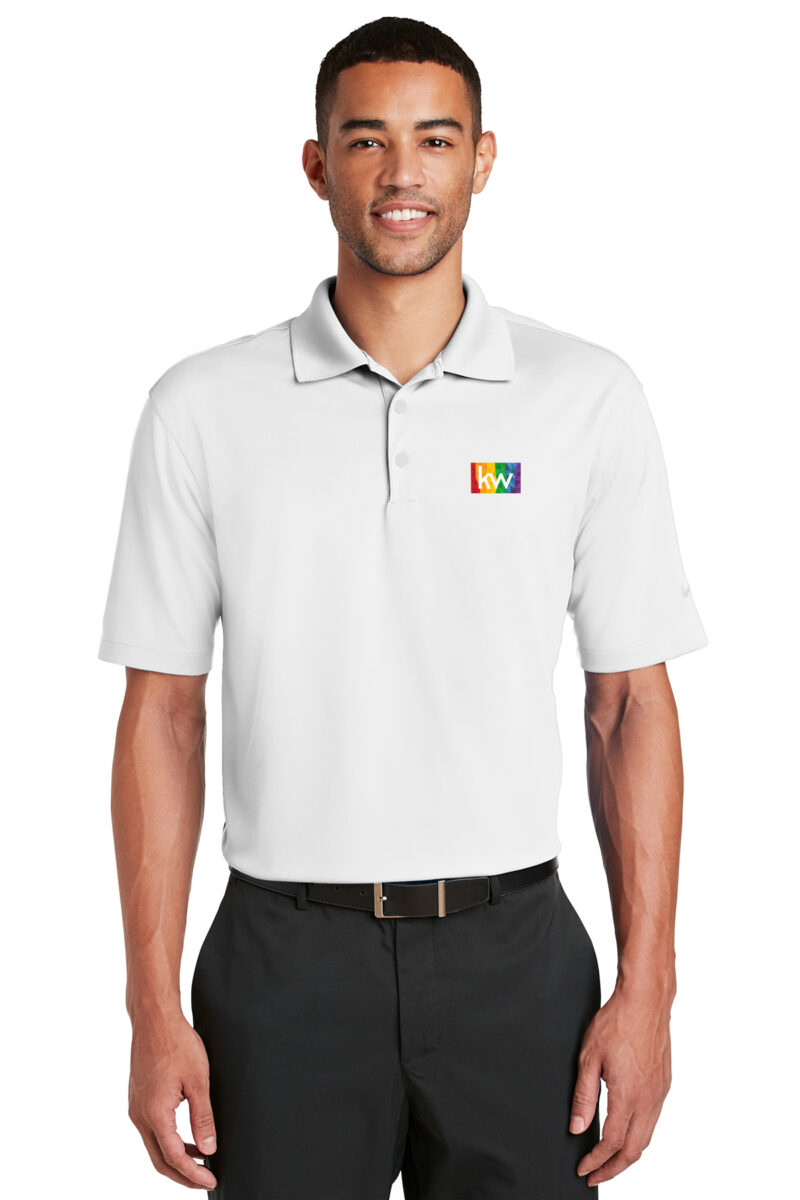 Nike Mens Short Sleeve Polo with KW Rainbow Network Logo - Image 2