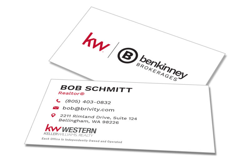 BK Brokerages | Business Card with KW logo