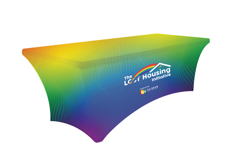 The LGBT Housing Initiative |Stretch table throw 3-sided with Custom print