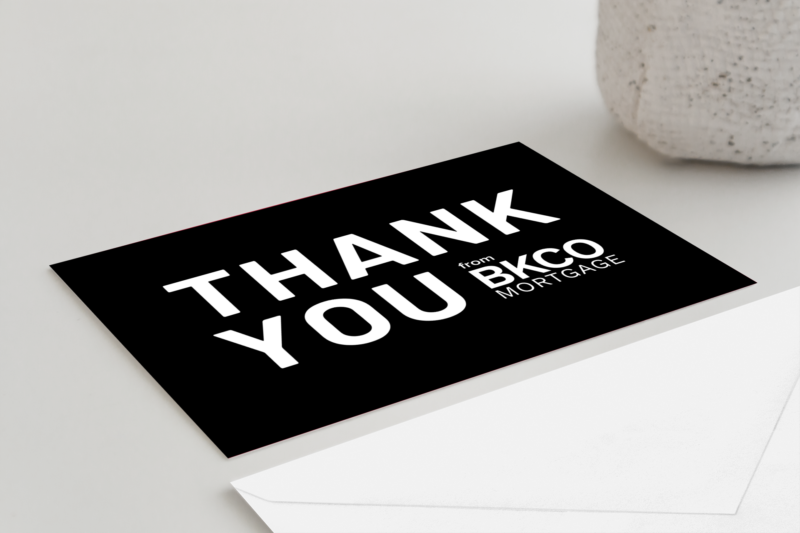 BKCO Mortgage | Thank You From BKCO Mortgage Card