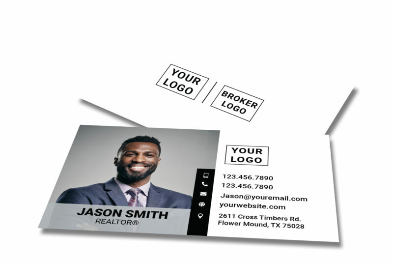 White Business Card with Photo
