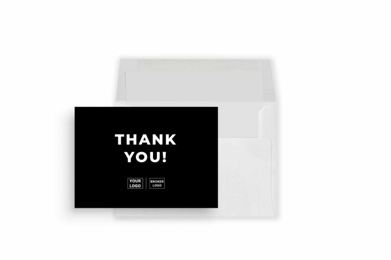 Thank you Card with Personal and Broker Logo
