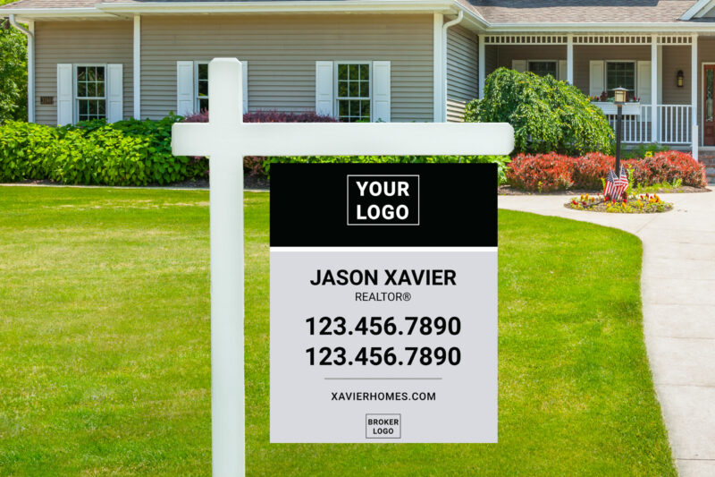 24x30 Black/Gray Yard Sign