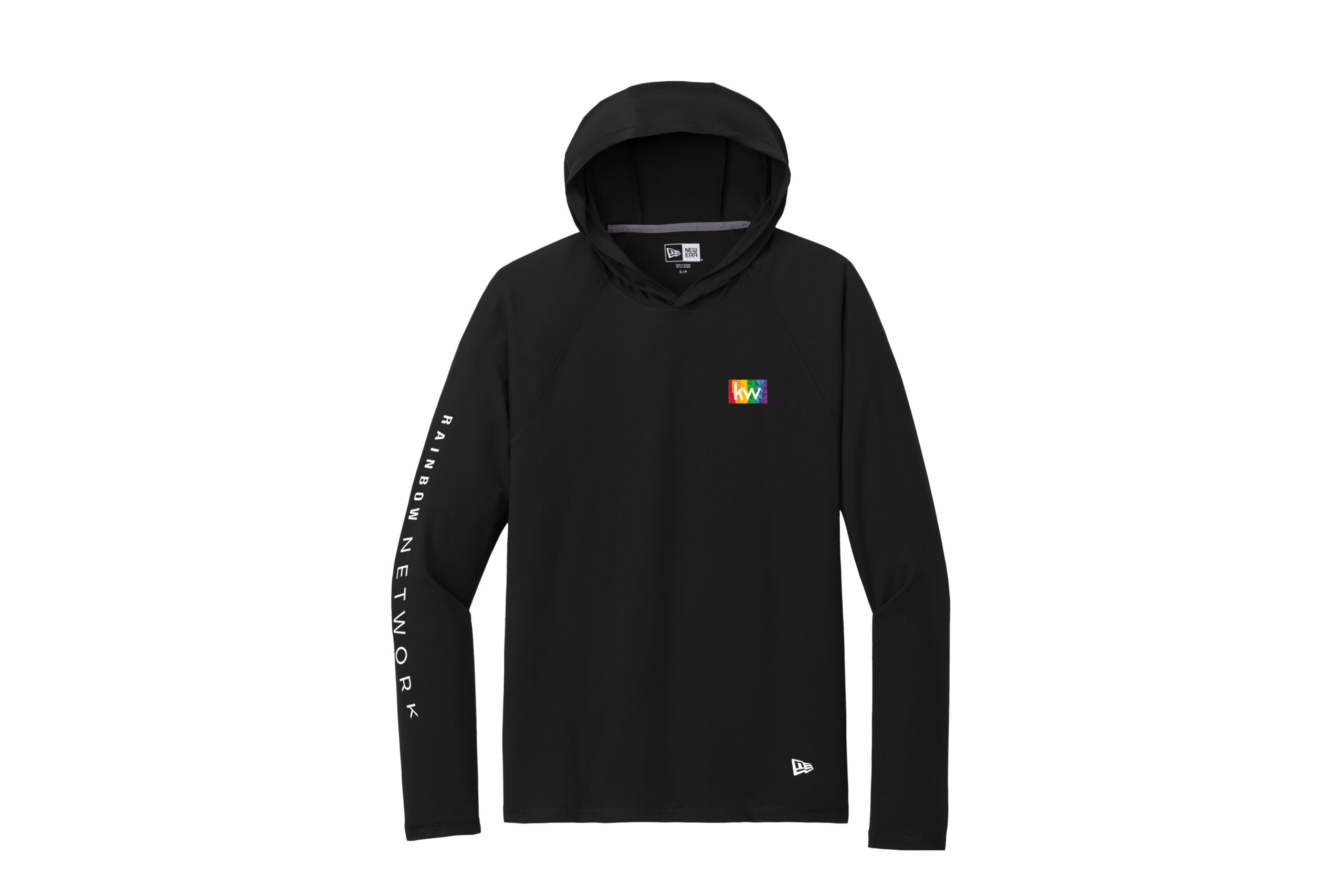 KW Rainbow Network | New Era® Power Long Sleeve Hoodie - Direct To Film - Image 2