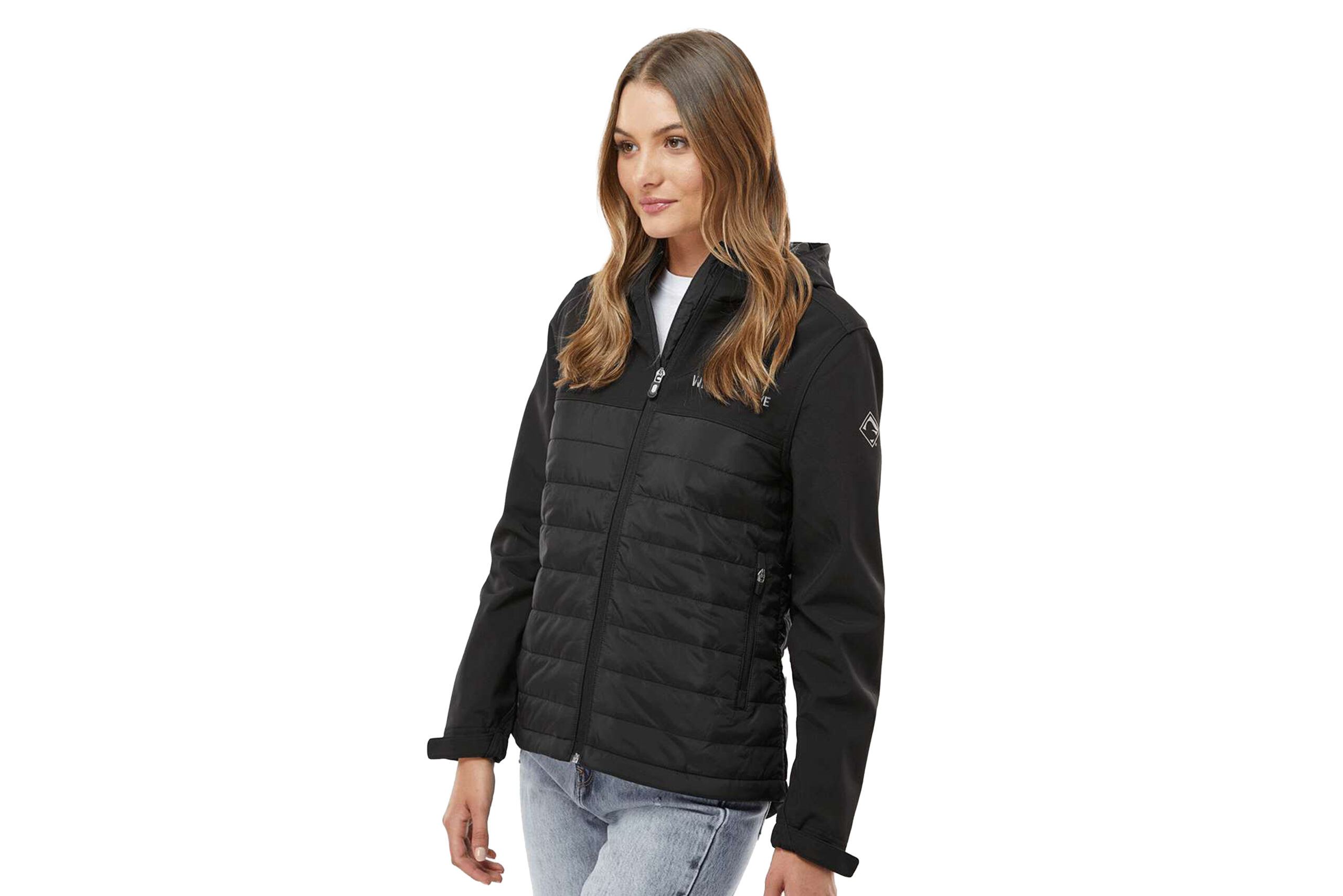 Win Make Give | DRI DUCK - Women's Vista Soft Shell Puffer Embroidered - Image 2
