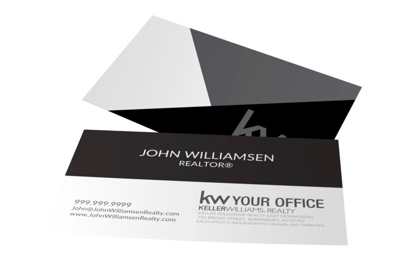 KW Memphis | Black Geometric KW Business Card