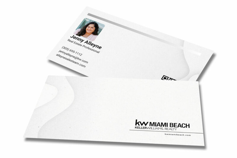KWMB | White KW Business Card with Photo