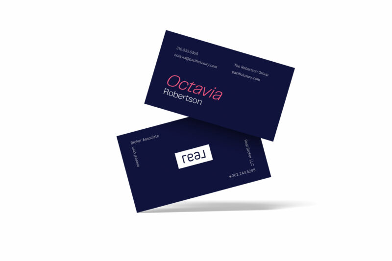 Real | Business Card (Coral Font)