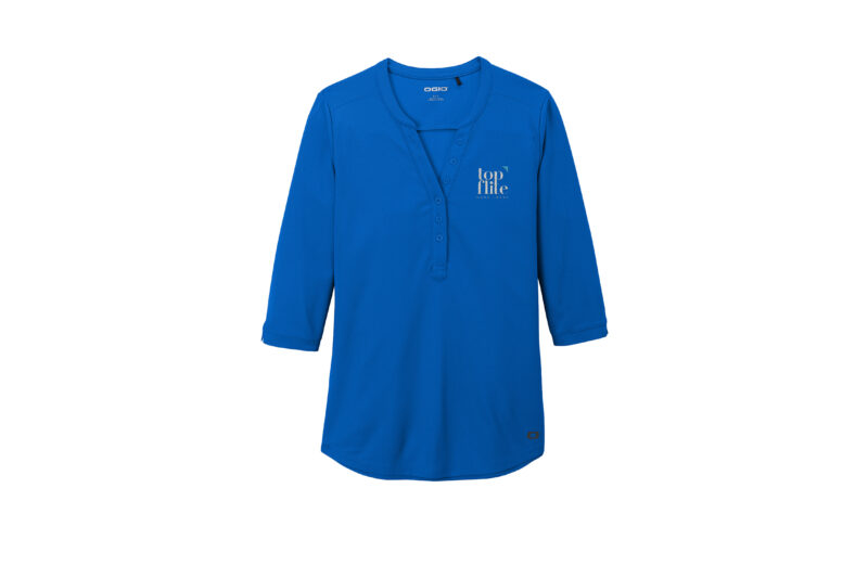 Top Flite Home Loans | OGIO® Ladies Jewel Henley | Colors Available - Image 2