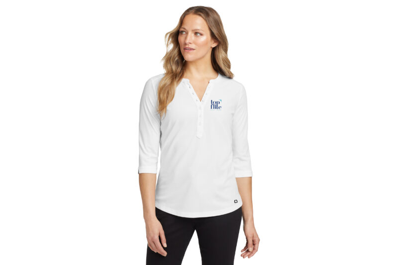 Top Flite Home Loans | OGIO® Ladies Jewel Henley | Colors Available - Image 7