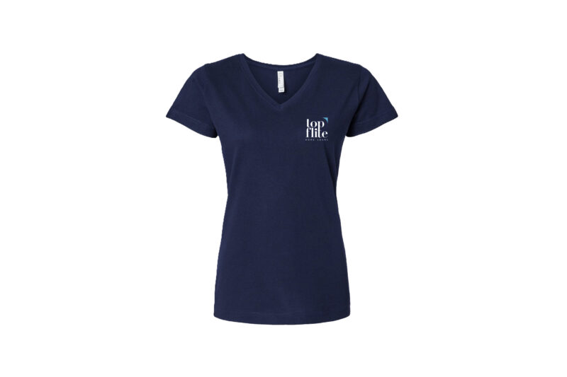 Top Flite Home Loans | Women’s V-Neck Tee | Colors Available - Image 3