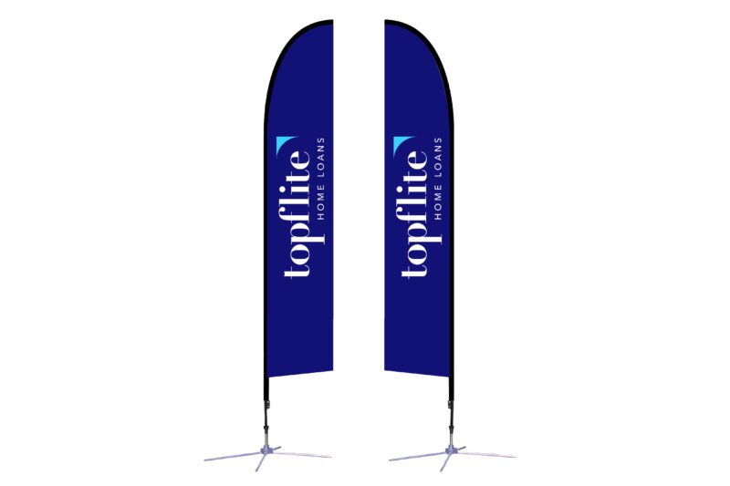 Top Flite Home Loans | 14 ft. Feather Flag X-Based Double-Sided
