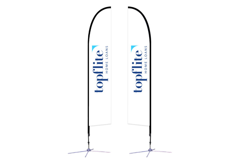 Top Flite Home Loans | 14 ft. Feather Flag X-Based Double-Sided - Image 2