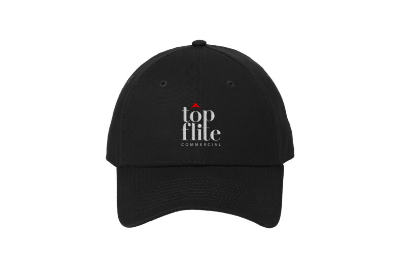 Top Flite Commercial | Black New Era® Full Fabric - Adjustable Structured Cap - Image 2