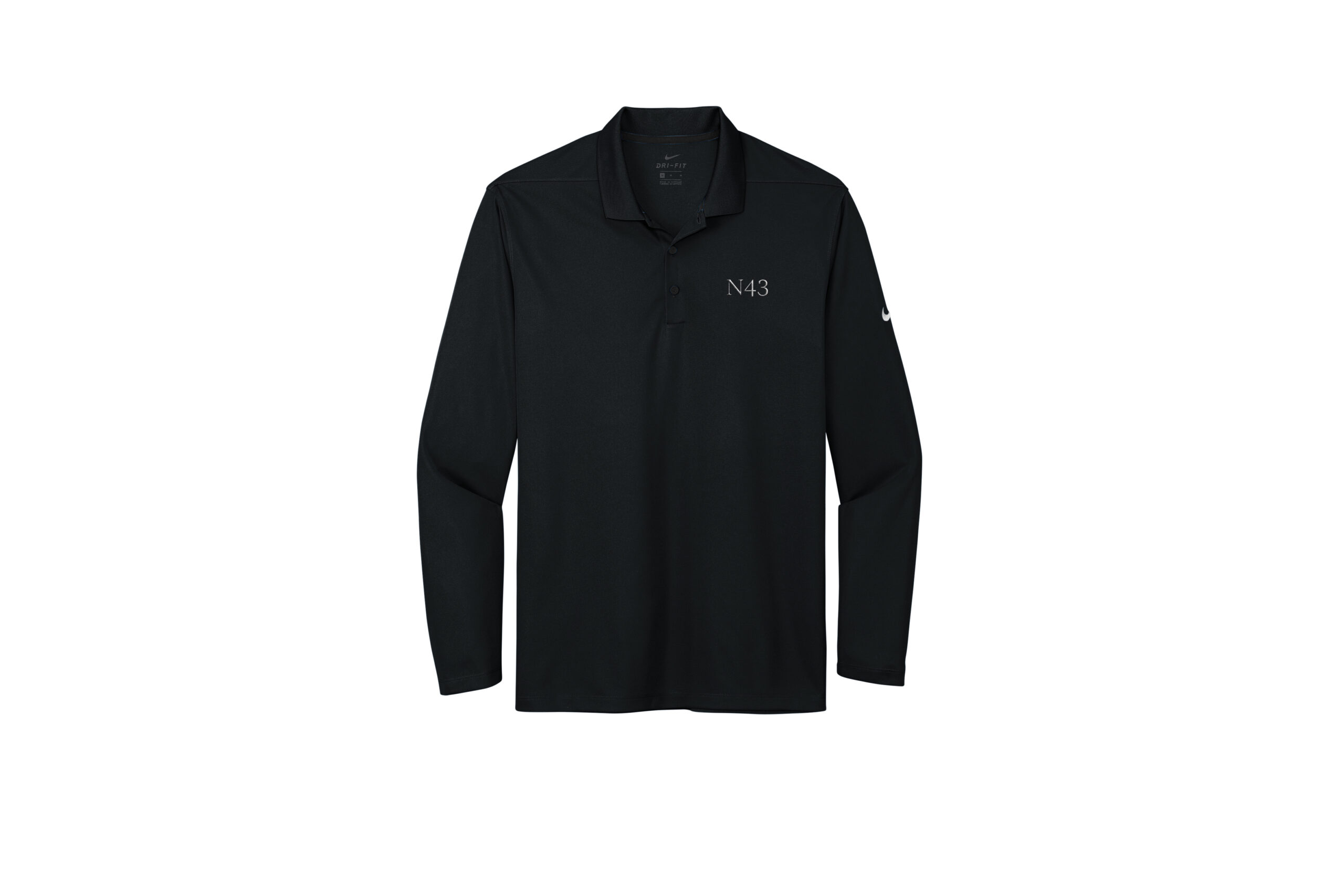 N43 | Nike Mens Long Sleeve Polo - Image 2